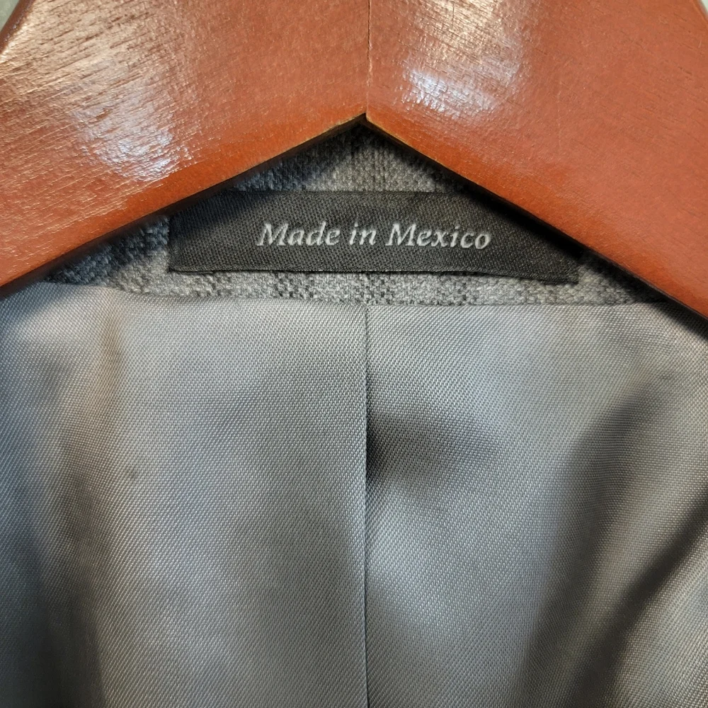 Lauren Ralph‎ Lauren Mens SZ 44L Check Linen Wool Silk Blend Blazer Sport Jacket